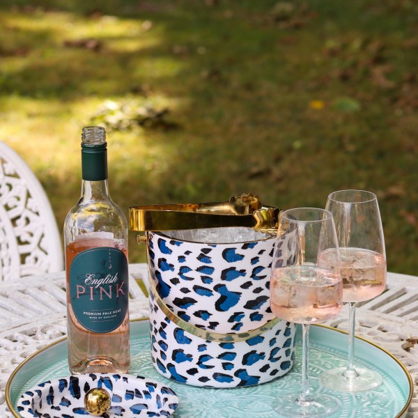 Blue Leopard Ice Bucket