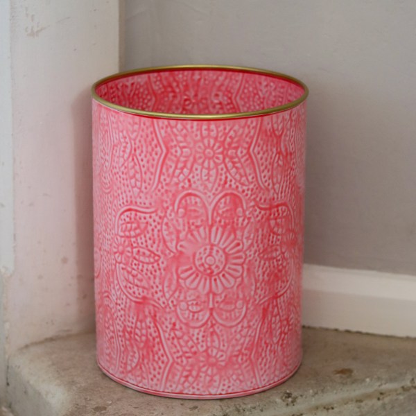 Pink Wastepaper Bin