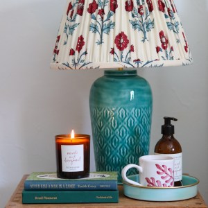 Teal Embossed lamp