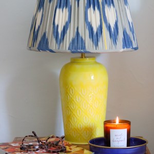 Yellow Embossed Lamp