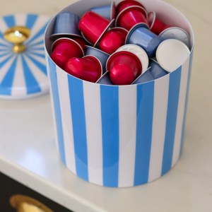 Blue Stripe Storage Jar