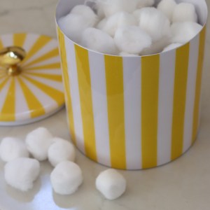 Yellow Stripe Storage Jar