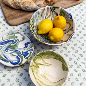 Blue Marble Plates and Bowls