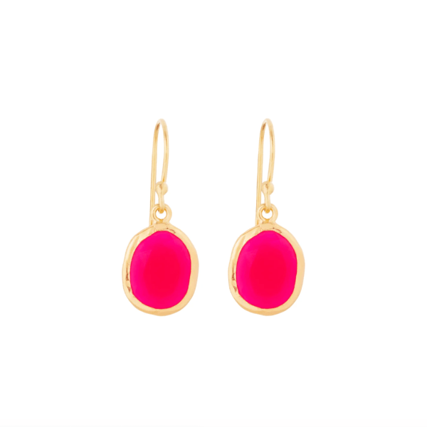Vita Earrings - Pink Chalcedony