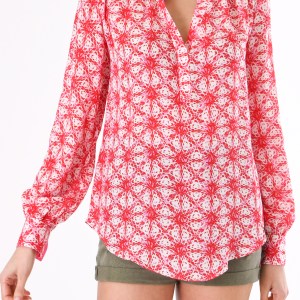 Reed Silk StarTrack Print Blouse