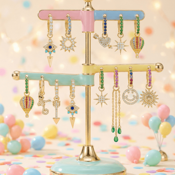 Earrings with changeable Charms