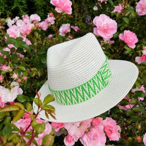 Summer Fedora with neon green band