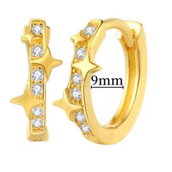 Gorgeous Gold Huggies with Star Detail