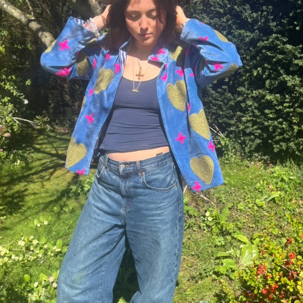 Love and peace velvet jacket