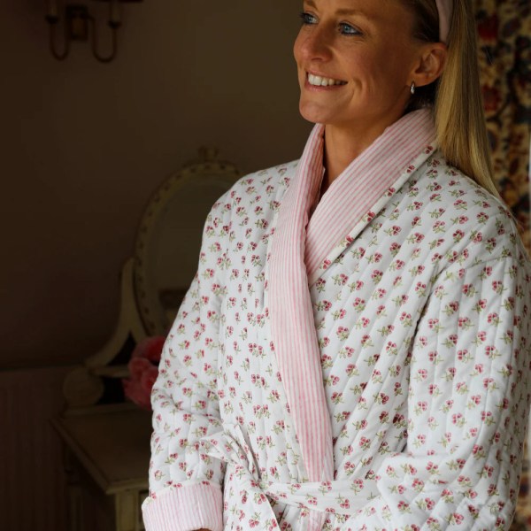 Pink Ditsy Dressing Gown