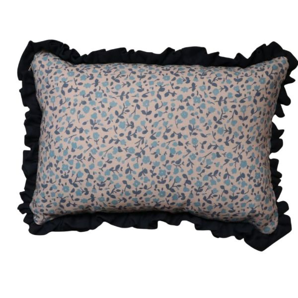 Ruffle Cushion - Blossom Two Blues