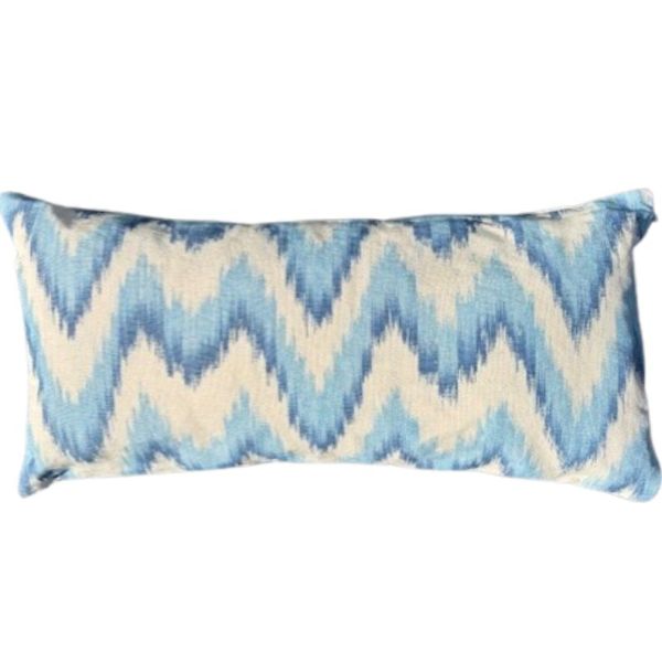 Cushion - Flamestitch Blue