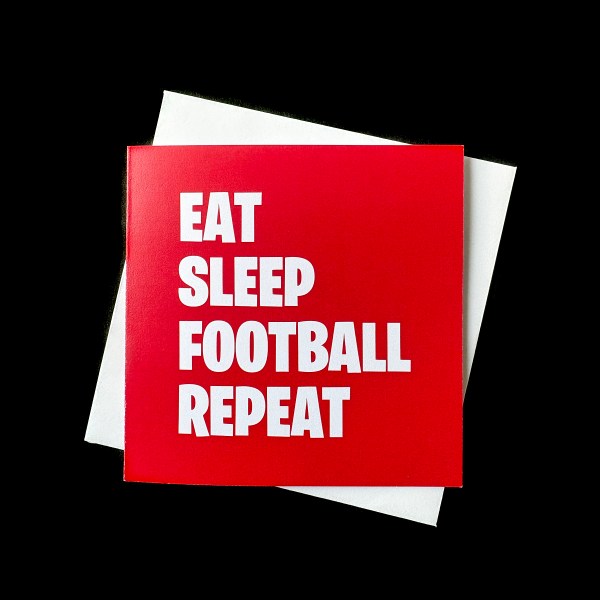 Eat Sleep Repeat Greetings Cards