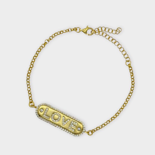Love Charm Gold Bracelet