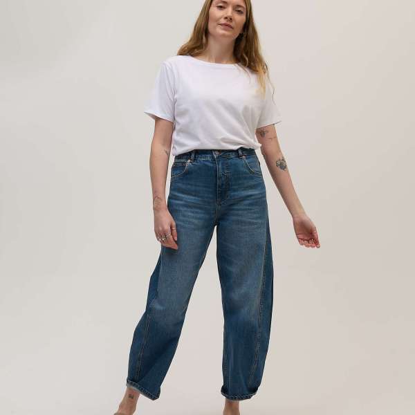 Mabel Low Crew Organic Cotton White T-Shirt