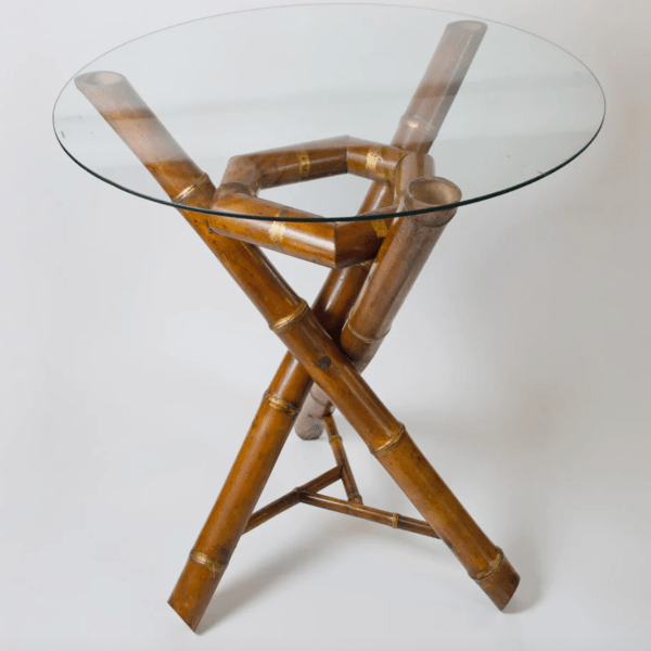 Rare French Bamboo Side Table
