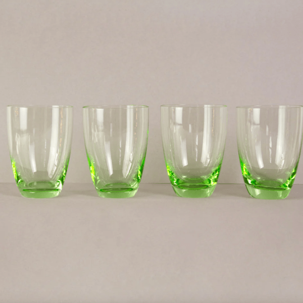 French Green Tumble Glass Set