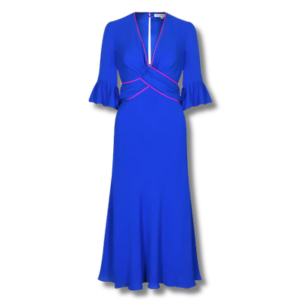 Bright Blue Silk Millie Dress