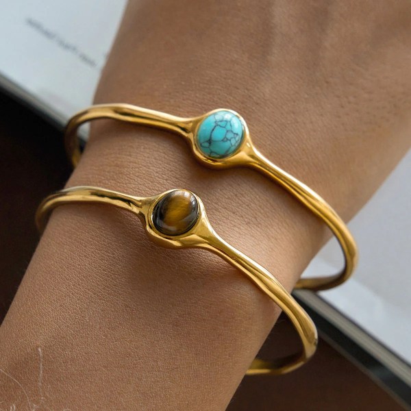 Cuff with Semi Precious Stone