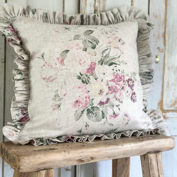 Constance Multi Natural Frilled Cushion