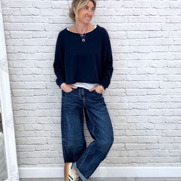 blue barrel jeans