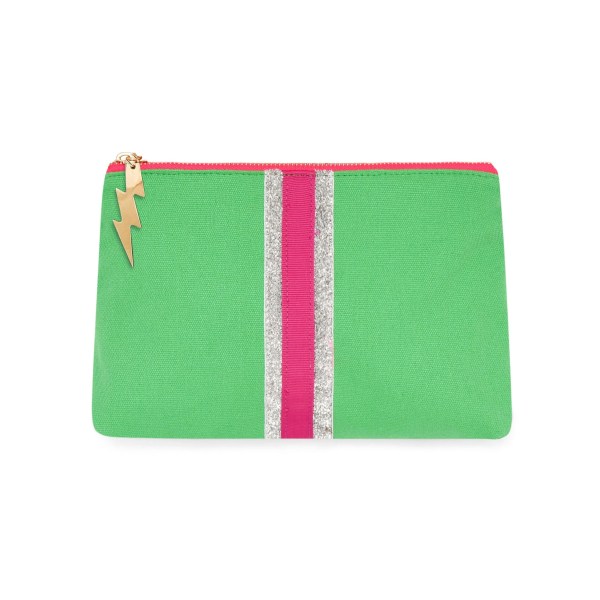 Emerald Lucky Stripe Clutch