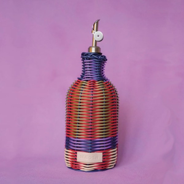 Woven Olive oil bottle