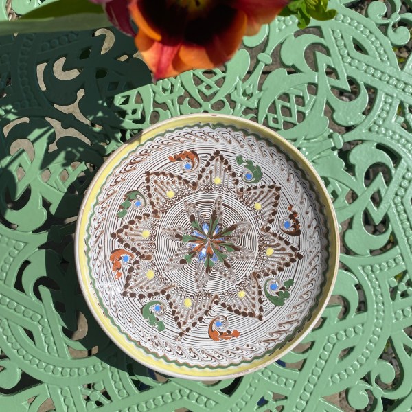 Hand Painted Romanian Ceramics - star plate