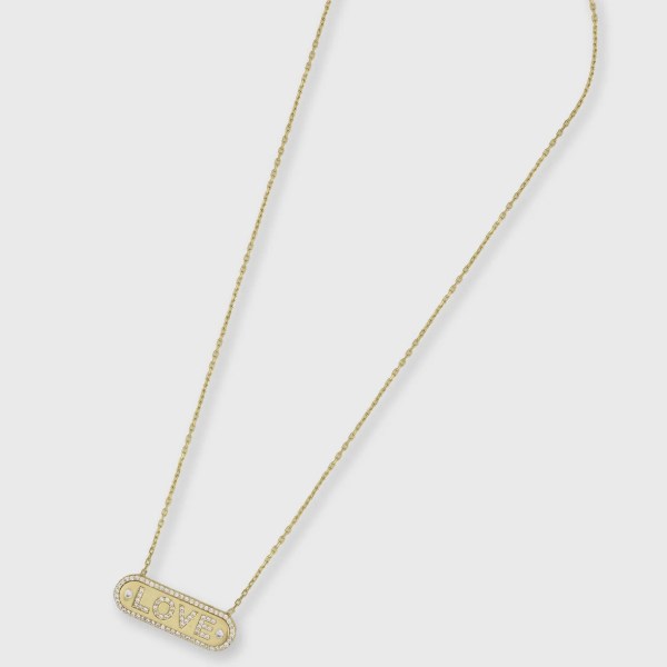 Gold Love Pendant Necklace