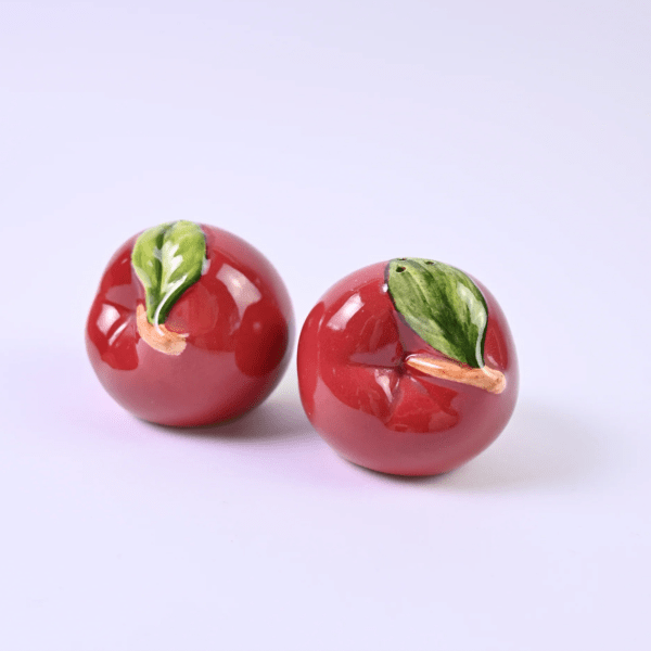 Pair of Apple Salt and Pepper Shakers