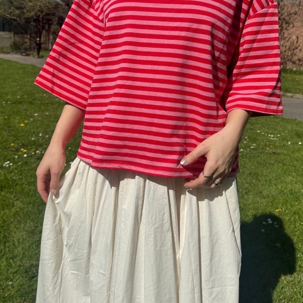 Else Striped T-Shirt -Red/Pink