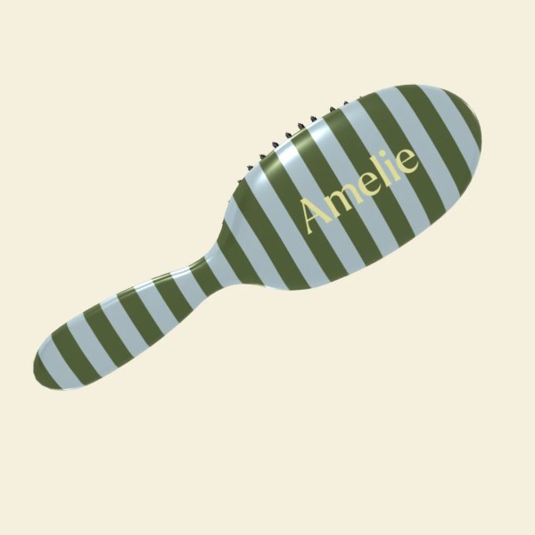 Striped Personalised Hairbrush