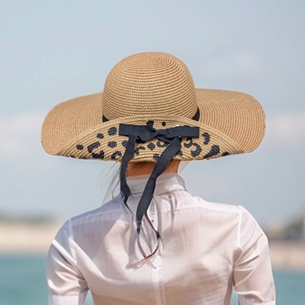 Leopard Wide Brim Foldable Sun Hat