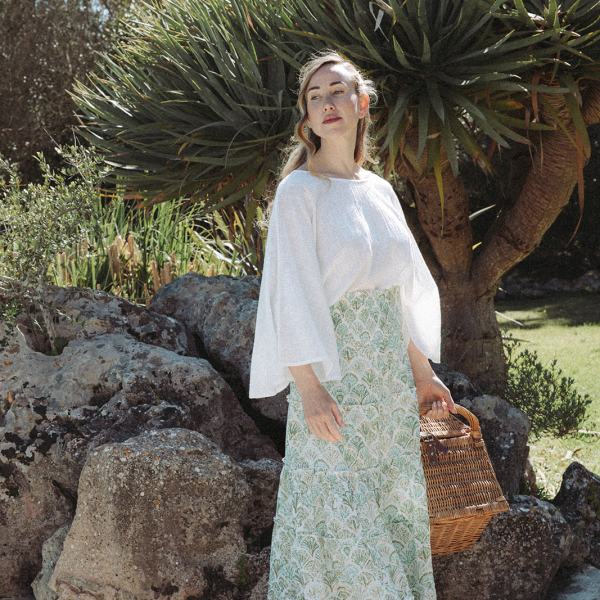 Sirena Shell Skirt - Pistachio