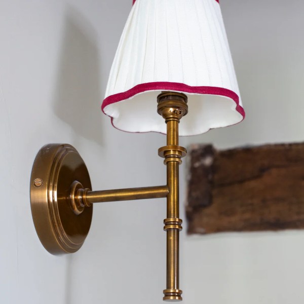 Ottilie Lampshade with Ruby Trim