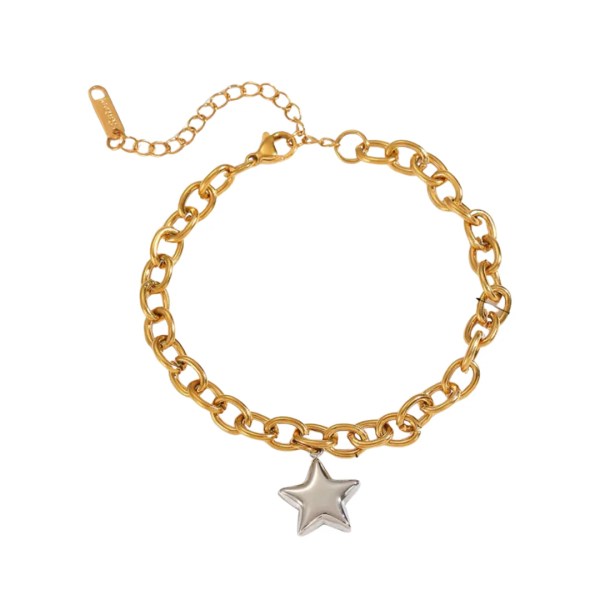 Gold & Silver Chain Link Bracelet