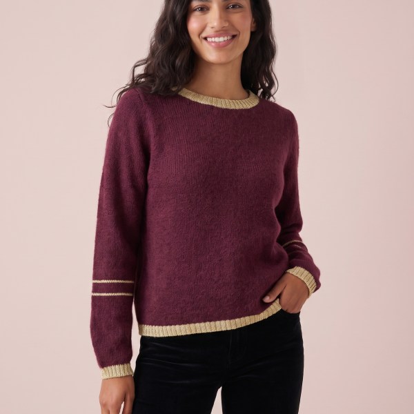 Lottie Mohair & Merino Knit Jumper with Lurex Trim