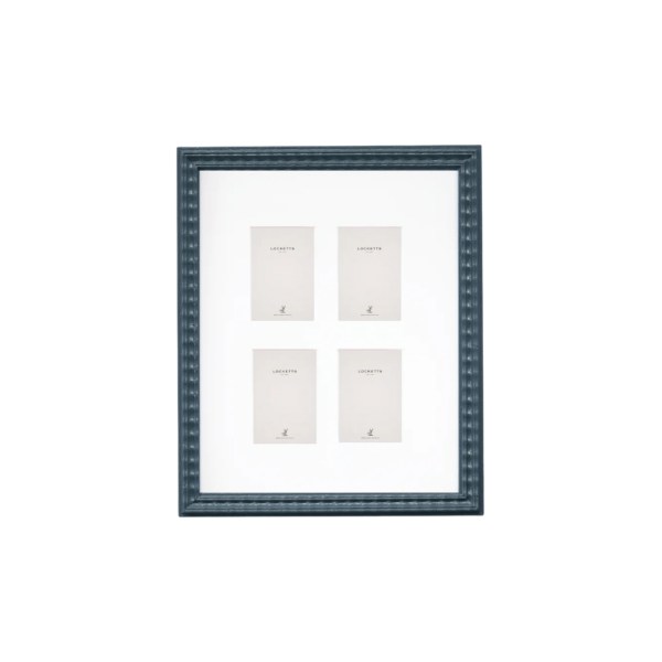 Farrow & Ball Painted Multi Aperture Textured Frame in Hague Blue
