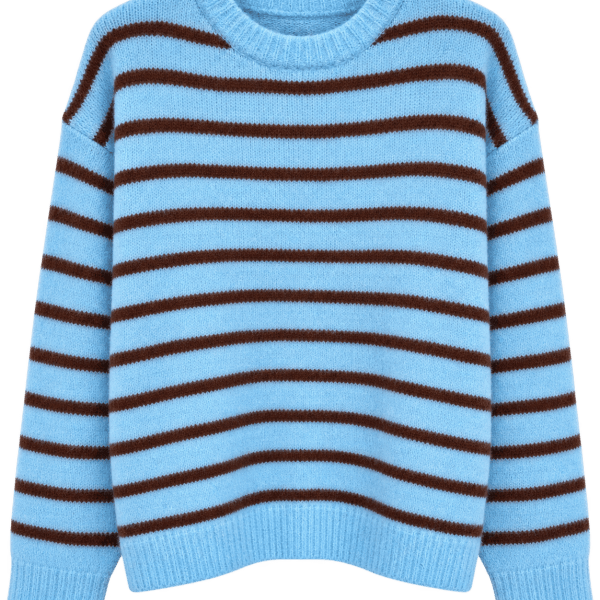 Blue & Brown Stripe Jumper
