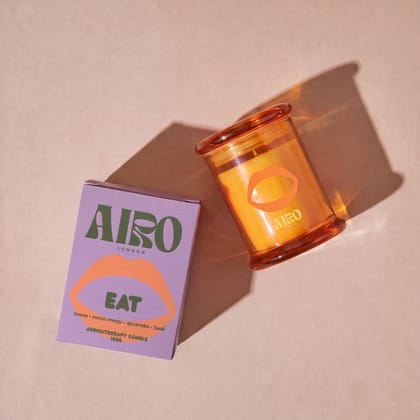 EAT midi candle in refillable glass