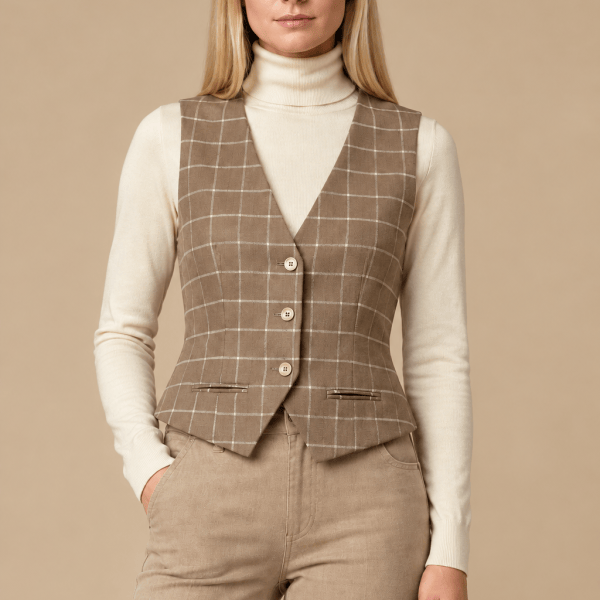 Aurelia Check Waistcoat