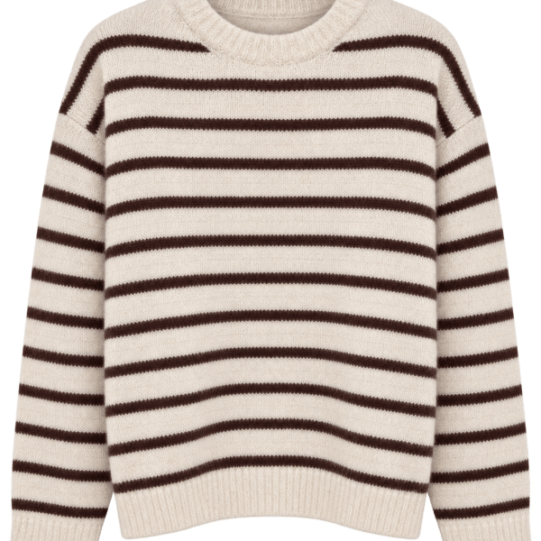 Brown & Taupe Stripe Jumper
