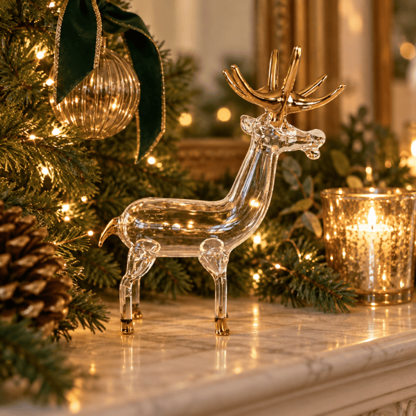 Glass reindeer