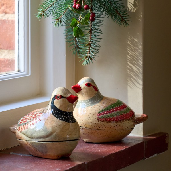 Hand Painted Partridges