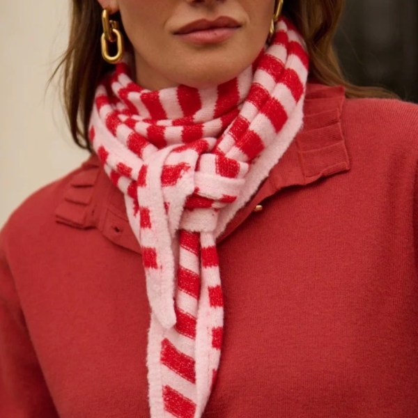 Red & Pink Triangle Scarf