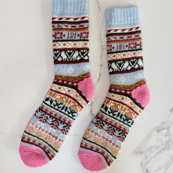 Nordkyst Fluffy Socks -Ice