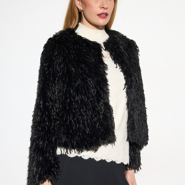 Bariloche Randa Black Faux Fur Jacket