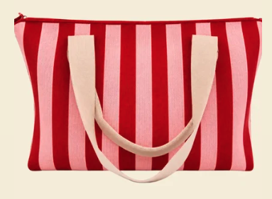 Pink Striped Everyday Bag