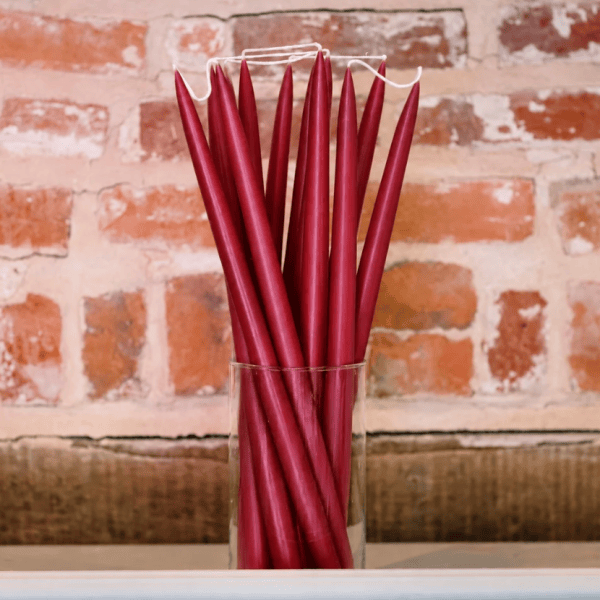 Burgundy - Tapered Dinner Candles